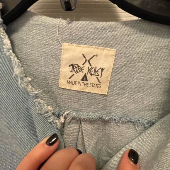 Tribe Kelley: Denim button up - Picture 2 of 2